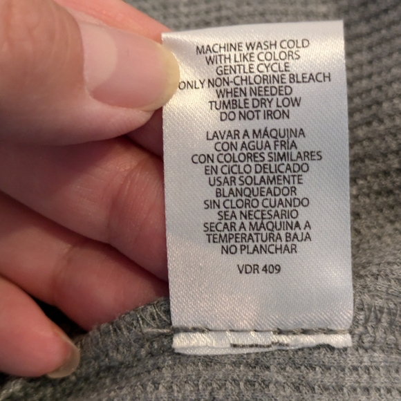 Eddie Bauer Waffle Textured Long Sleeve Gray Sleepwear Shirt Men’s Medium - Picture 13 of 13